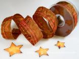 Weihnachtsband Nürnberg Cognac mit Draht 40mm Weihnachtsband Nürnberg Cognac mit Draht 40mm