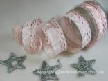 Weihnachtsband Nürnberg Rosa mit Draht 40mm