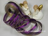 Weihnachtsband Montalgino Lila mit Draht 25mm