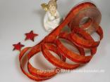 Weihnachtsband Jerusalem Dunkelorange mit Draht 25mm Weihnachtsband Jerusalem Dunkelorange mit Draht 25mm