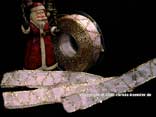 Weihnachtsband Firenze Rosa/Gold mit Draht 25mm