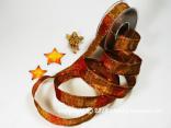 Weihnachtsband Cinema Cognac mit Draht 25mm