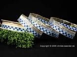 Weihnachtsband New York Blau mit Draht 25mm