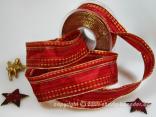 Weihnachtsband Lazise Bordeaux mit Draht 40mm