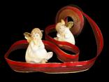 Geschenkband, Dekoband, Schleifenband Weihnachtsband Montalgino Rot mit Draht 25mm