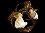 Geschenkband, Dekoband, Schleifenband Weihnachtsband Montalgino Braun mit Draht 25mm