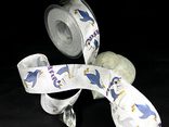 "Pinguine im Schnee" mit Draht, Blau/Silber "Pinguine im Schnee" mit Draht, Blau/Silber