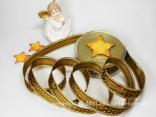 Weihnachtsband Silvretta Grün mit Draht 25mm Weihnachtsband Silvretta Grün mit Draht 25mm
