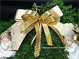 Weihnachtsband Querstreifen Honig/Gold mit Draht 15mm Weihnachtsband Querstreifen Honig/Gold mit Draht 15mm