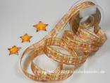 Weihnachtsband Davos Lachs mit Draht 25mm Weihnachtsband Davos Lachs mit Draht 25mm