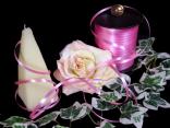 Polyband Rosa ohne Draht 5mm