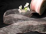 Organzaband Organza Gitter Rosa mit Draht 55mm Organzaband Organza Gitter Rosa mit Draht 55mm