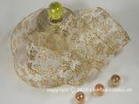 Weihnachtsband Sternenzauber Creme mit Draht 50mm Weihnachtsband Sternenzauber Creme mit Draht 50mm