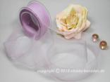 Organzaband Organza Flieder ohne Draht 40mm Organzaband Organza Flieder ohne Draht 40mm