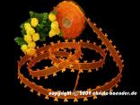 Organzaband Heart Picot Orange ohne Draht 25mm