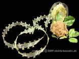 Organzaband Heart Picot Gold ohne Draht 25mm