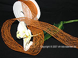 Vliesband Cognac ohne Draht 40mm