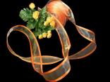Florband Orange mit Draht 40mm