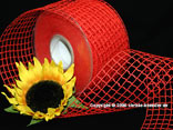 Gitterband Grobgitter Rot ohne Draht 65mm