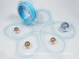 Organzabändchen Organza Türkis ohne Draht 10mm Organzabändchen Organza Türkis ohne Draht 10mm