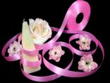 Polyband Rosa ohne Draht 19mm