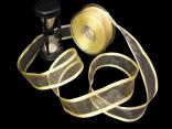 Organzaband Florband Perlmut dunkel mit Draht 40mm Organzaband Florband Perlmut dunkel mit Draht 40mm