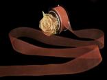Organzaband Organza Braun ohne Draht 40mm Organzaband Organza Braun ohne Draht 40mm