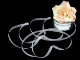 Organzabändchen Organza Weiß ohne Draht 10mm Organzabändchen Organza Weiß ohne Draht 10mm