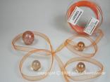 Organzabändchen Organza Orange ohne Draht 10mm Organzabändchen Organza Orange ohne Draht 10mm