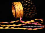 Zierkordel Orange/Pink mit Gold ohne Draht 4mm Zierkordel Orange/Pink mit Gold ohne Draht 4mm