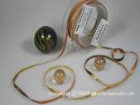 Bändchen Samtbändchen Multicolor Honig ohne Draht 6mm
