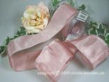 Uniband Uniband-Silberkante Rosa mit Draht 65mm