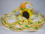 Motivband Johannisbeeren Orange mit Draht 25mm