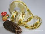 Motivband Eicheln Beige mit Draht 25mm Motivband Eicheln Beige mit Draht 25mm