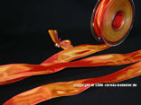Uniband Weihnachtsorange mit Draht 25mm