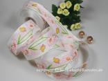 Blumenband Magariten Rosa mit Draht 40mm Blumenband Magariten Rosa mit Draht 40mm
