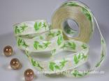 Motivband Rosenband Creme mit Draht 25mm