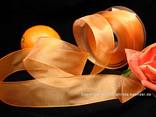 Organzaband Orange mit Draht 40mm Organzaband Orange mit Draht 40mm