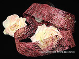 Sisal zweifarbig Rosa/Bordeaux ohne Draht 60mm