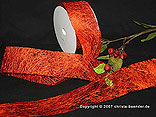 Sisal zweifarbig Orange/Bordeaux ohne Draht 60mm