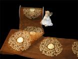 Weihnachtsband Christmas-Ornaments Braun ohne Draht 150mm