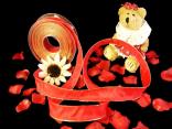 Uniband Goldkante Amerika Rot mit Draht 25mm Uniband Goldkante Amerika Rot mit Draht 25mm