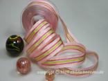 Streifenband Rimini Rosa mit Draht 25mm Streifenband Rimini Rosa mit Draht 25mm