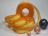 Streifenband Rimini Orange mit Draht 25mm