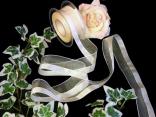 Organzaband Frühjahrsorganza Creme ohne Draht 40mm