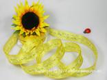 Motivband Springtime Gelb mit Draht 25mm Motivband Springtime Gelb mit Draht 25mm