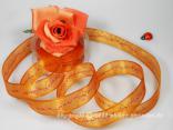 Motivband Springtime Orange mit Draht 25mm