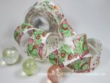 Motivband Herbstgeflüster Bordeaux mit Draht 40mm Motivband Herbstgeflüster Bordeaux mit Draht 40mm