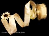 Uniband Goldkante Taipeh Creme mit Draht 40mm Uniband Goldkante Taipeh Creme mit Draht 40mm