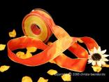 Uniband Goldkante Taipeh Weihnachtsorange mit Draht 40mm